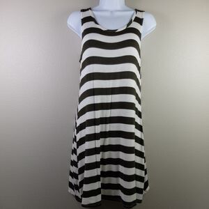 Olivia Rae Striped Sleeveless Strappy Back Swing Dress Size Medium